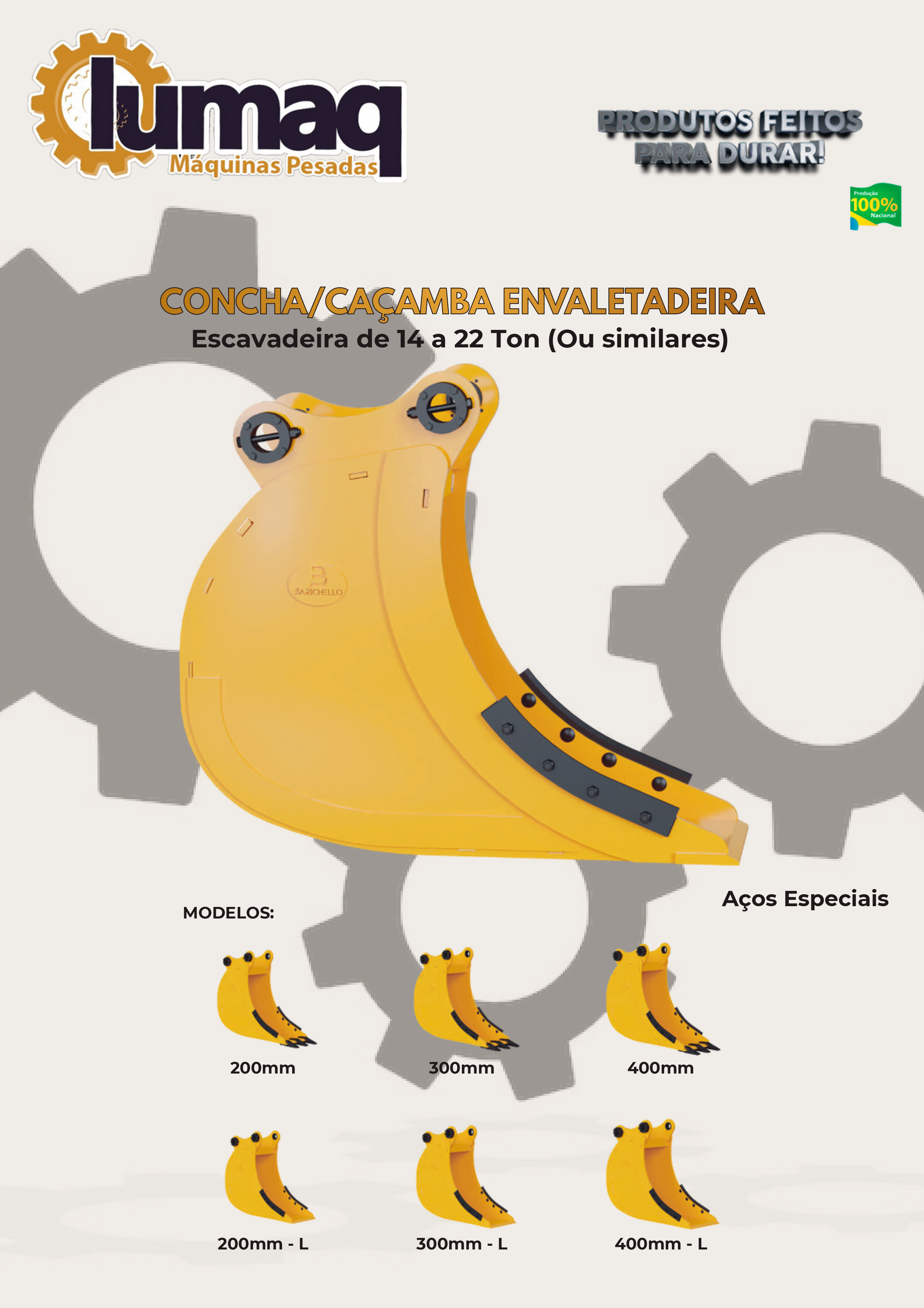 Concha/Caçamba Envaletadeira