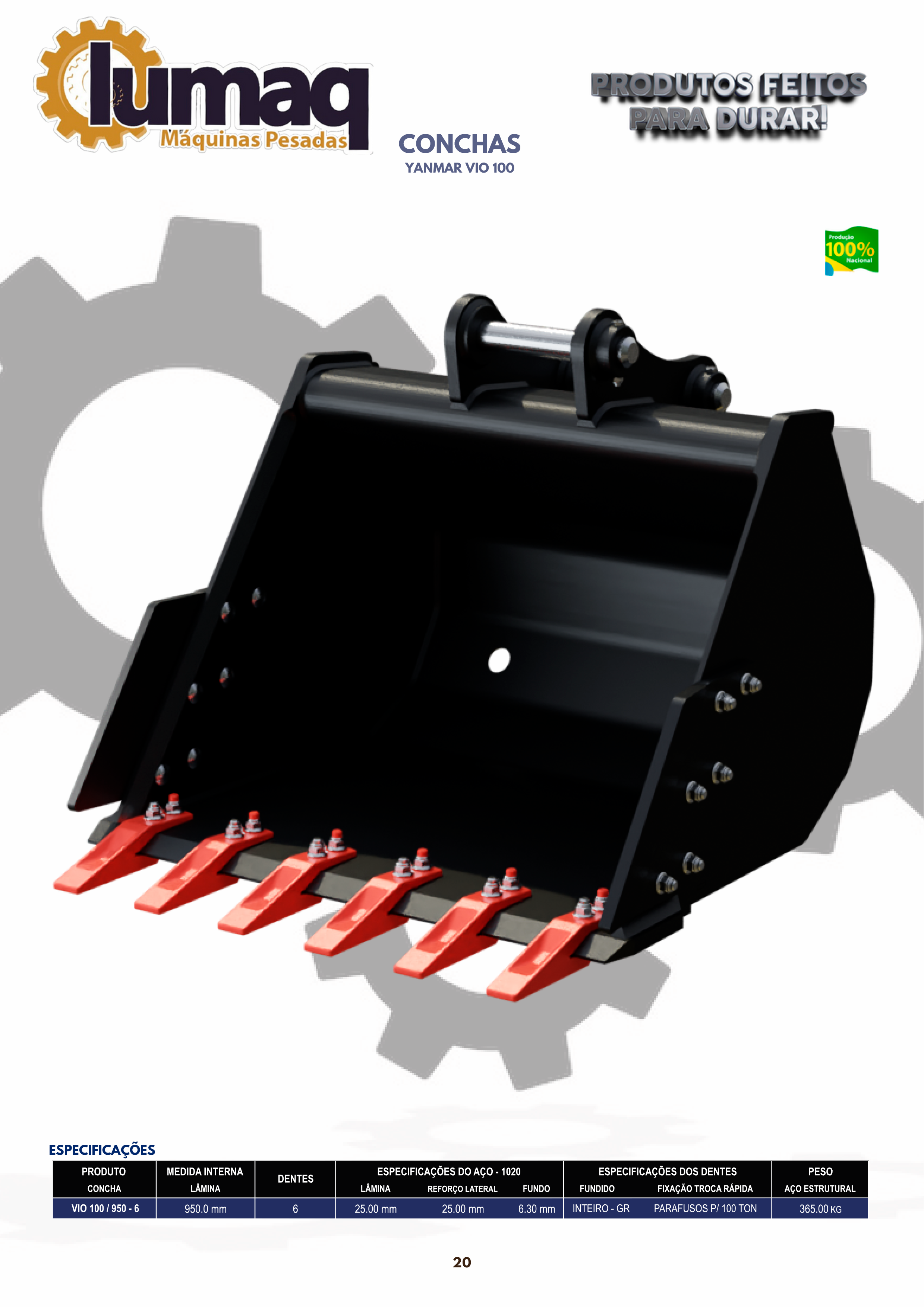 Conchas Yanmar V10 100