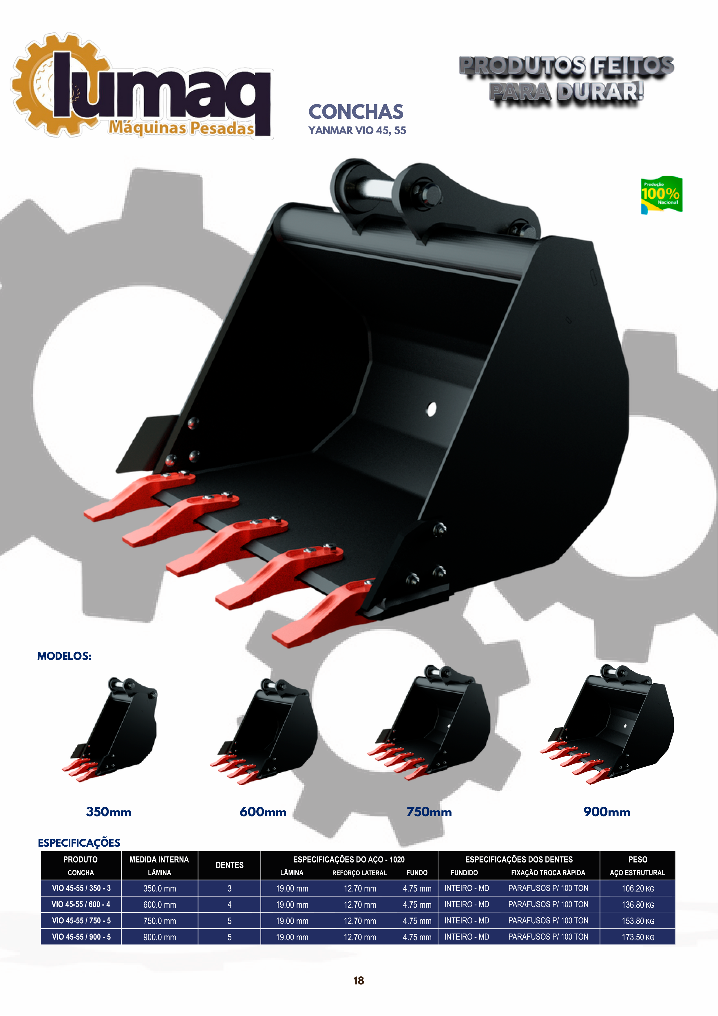 Conchas Yanmar V10 45, 55