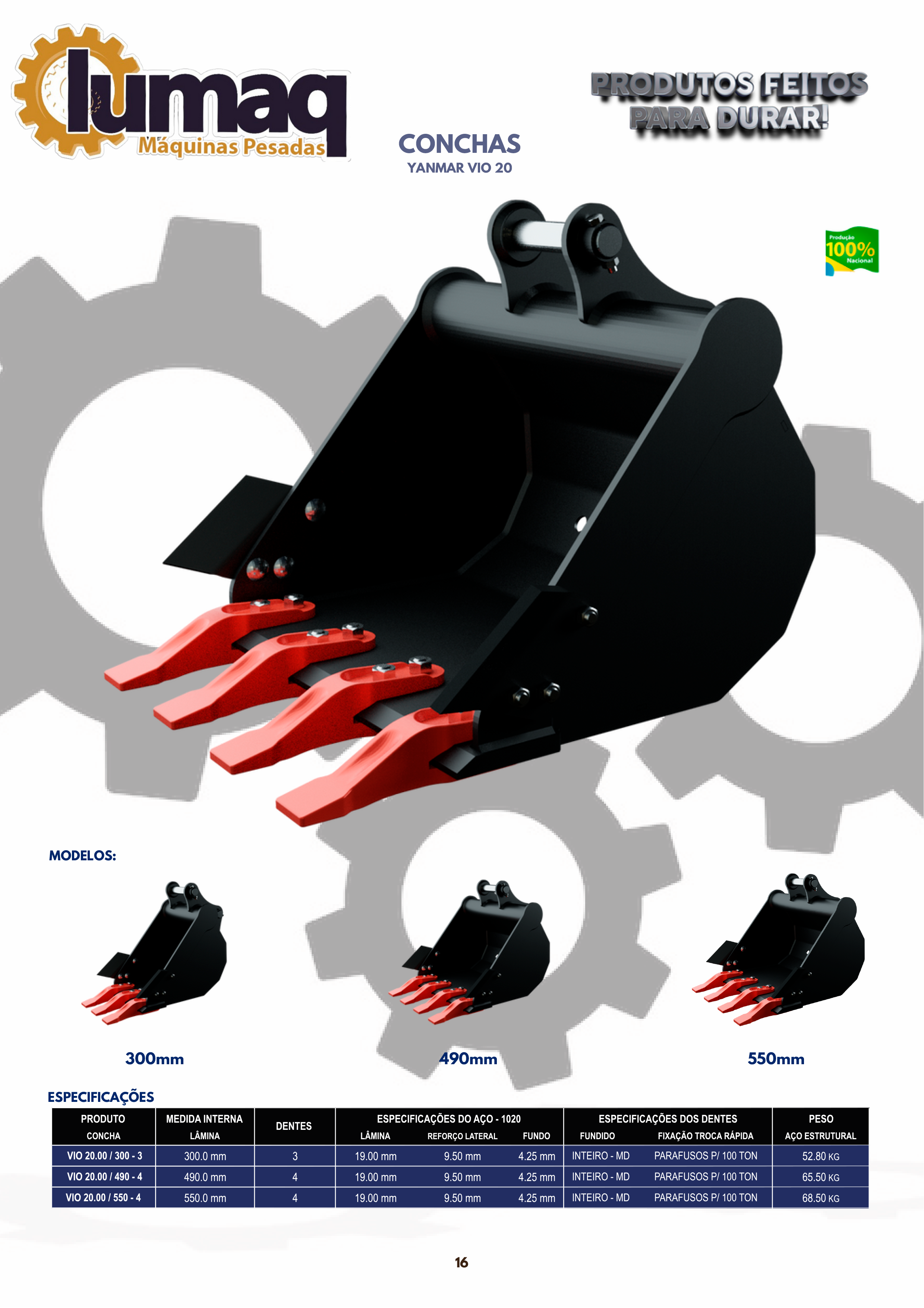 Conchas Yanmar V10 20